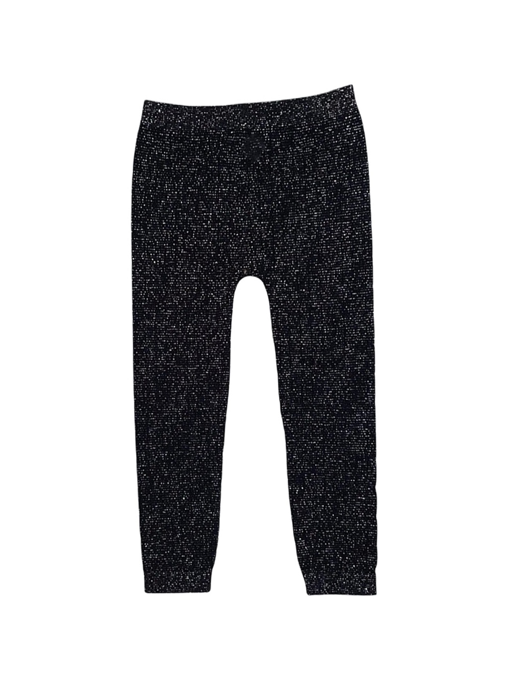 ONE STEP UP Girl's Black Sparkly Leggings One Size 4-6X
